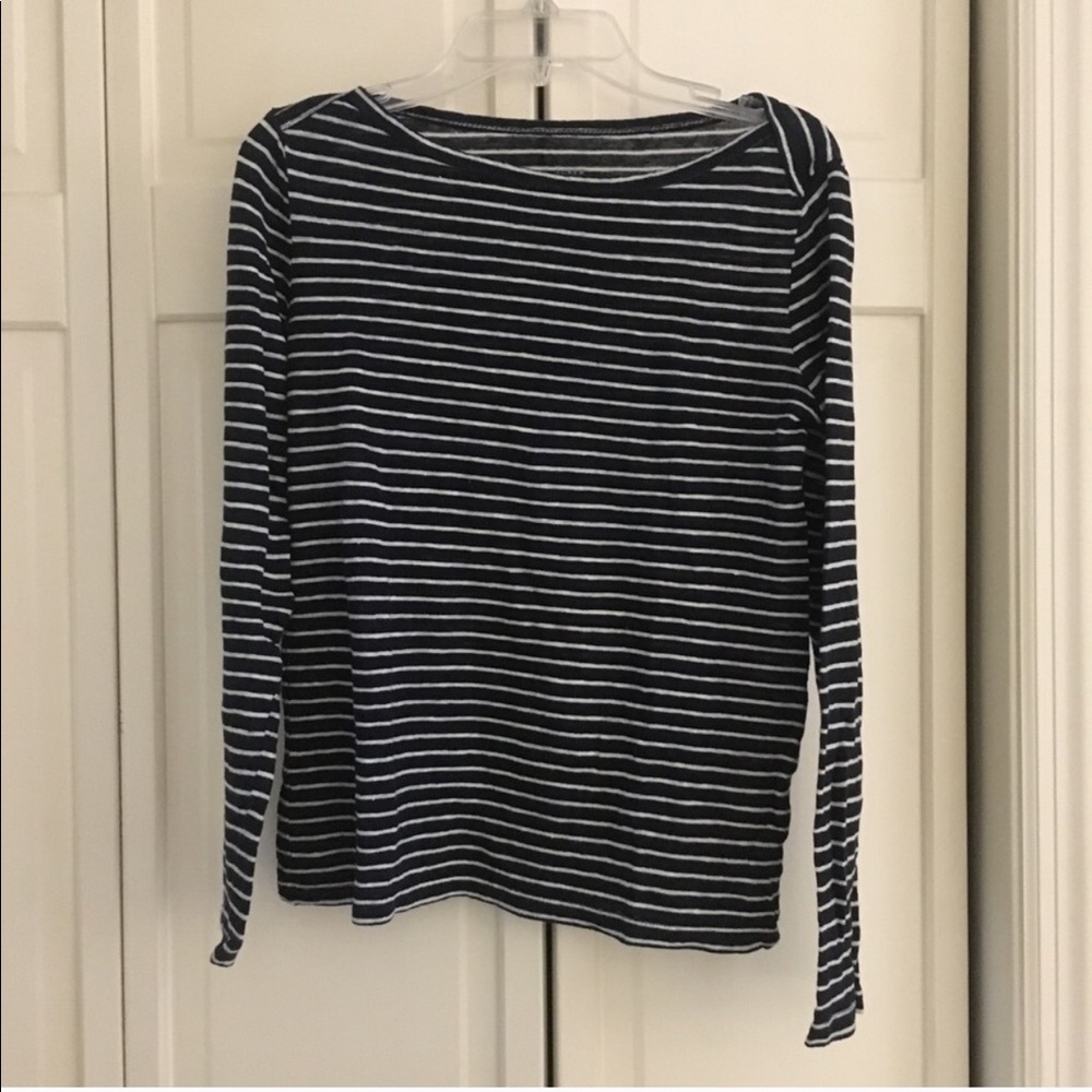 J.Crew Long Sleeve Striped Boat Neck Shirt